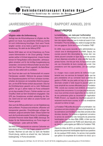 013 Jahresbericht / Rapport annuel 2016